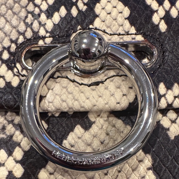 Rebecca Minkoff Jean Chain Link Natural Python Embossed Convertable Clutch NWT - Picture 3 of 13